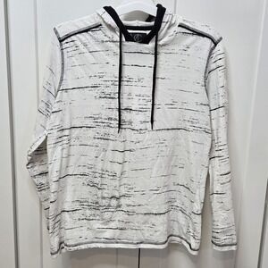 Structure Mens Polo Shirt Medium Gray Striped Short Sleeve Casual...